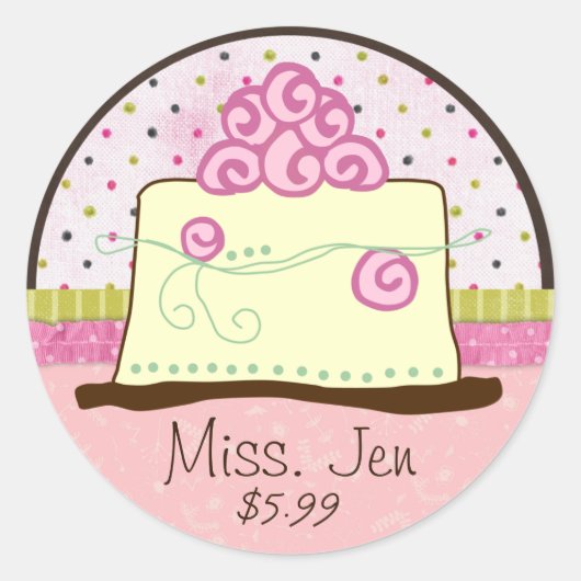 Mlle. Jen Cake Petits Étiquettes de marchandises / (Devant)