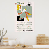 Mlle Muffet. Affiche de 1940 faisant la promotion (Cuisine)