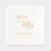 Mlle personnalisée à Mme Foil Fête des mariées (Recto)