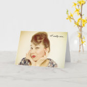 Mlle Votre Carte De Voeux Vibe Retro (Fleur jaune)