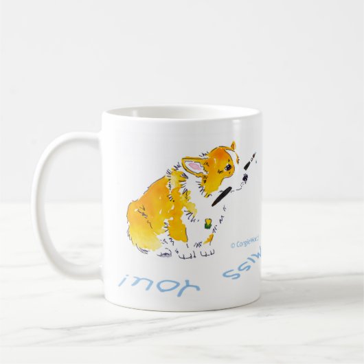 Mlle You Corgis Mug (Gauche)