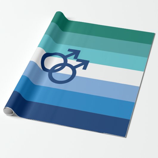 MLM Gay Male Pride Flag Cadeaupapier (Uitgerold)