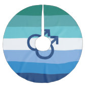 MLM Gay Male Pride Flag Kerstboom Rok (Voorkant)