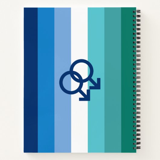 MLM Gay Male Pride Flag Notitieboek (Achterkant)