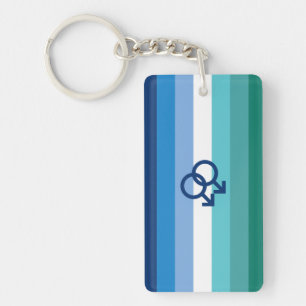 MLM Gay Male Pride Flag Sleutelhanger