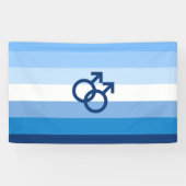 MLM Gay Male Pride Flag Spandoek (Horizontaal)