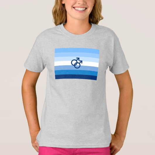 MLM Gay Male Pride Flag T-shirt (Voorkant)