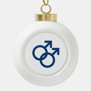 MLM Gay Mannen Gendersymbool Keramische Bal Ornament