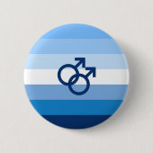MLM Heren Pride Vlag Ronde Button 5,7 Cm (Voorkant)