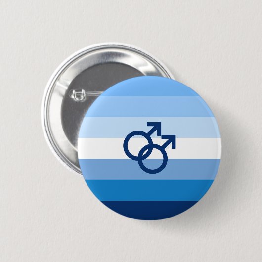 MLM Heren Pride Vlag Ronde Button 5,7 Cm (Voorkant /achterkant)