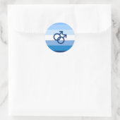 MLM Heren Pride Vlag Ronde Sticker (Tas)