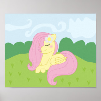 Mlp Fluttershy dessiné dans son propre poster de s