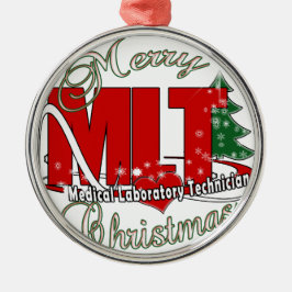 MLT CHRISTMAS MEDISCH LABORATORIUMTEKST METALEN ORNAMENT