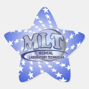 MLT FunBlue LOGO - MEDISCHE LABORATORIUMTECHNICIËN Ster Sticker