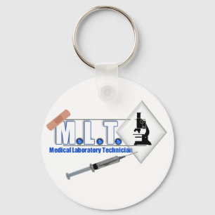 MLT LOGO W/MICROSCOPE - MEDISCH LABORATORIUMTECH SLEUTELHANGER
