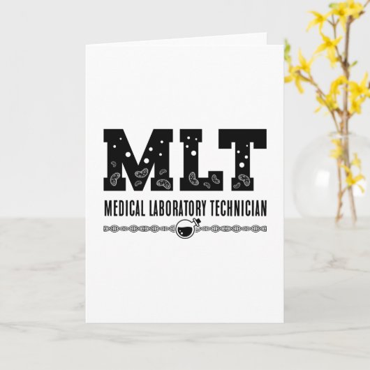 MLT Medische Laboratoriumtechnicus Wetenschapslabo Kaart (Gele Bloem)