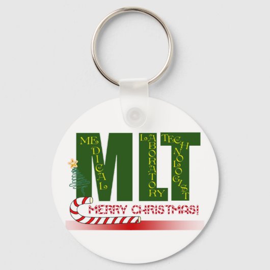 MLT MERRY CHRISTMAS - MEDISCHE LAB TECH SLEUTELHANGER (Voorkant)