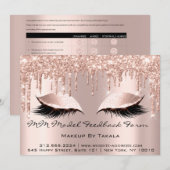 MM Model Feedbackformulier Makeup Roos Estheticien Kaart (Voorkant / Achterkant)