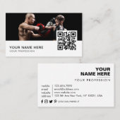 mma coach QR Code Visitekaartje (Voorkant / Achterkant)
