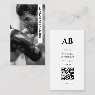 MMA Coach & Trainer Foto QR Code Visitekaartje