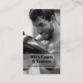 MMA Coach & Trainer Foto QR Code Visitekaartje (Voorkant)