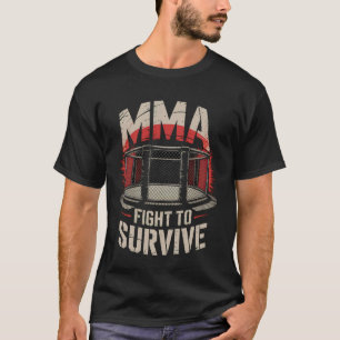 MMA Fight om te overleven Vintage Cage T-shirt