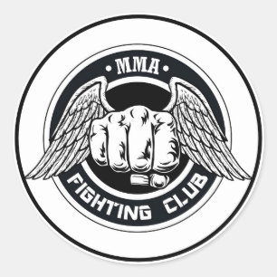 MMA Fighting Club Classic Round Sticker