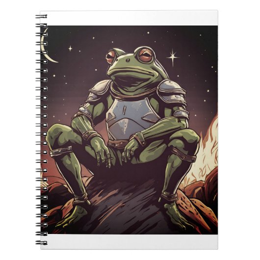 MMA | Galactic Frog Warrior Sticker Notitieboek (Voorkant)