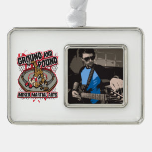 MMA Ground and Pound Verzilverd Kader Ornament