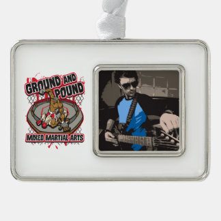 MMA Ground and Pound Verzilverd Kader Ornament