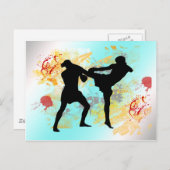 MMA Head Kick Briefkaart (Voorkant / Achterkant)