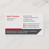 MMA - Mixed Martial Arts Training Visitekaartje (Achterkant)