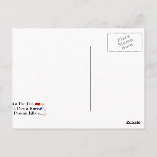 MMA Pacifist Humor Design Briefkaart (Achterkant)