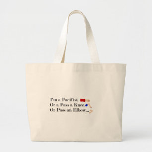 MMA Pacifist Humor Design Grote Tote Bag