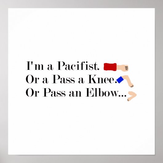 MMA Pacifist Humor Design Poster (Voorkant)