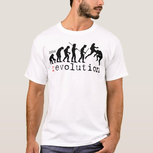 MMA Revolution Evolution Chart T-shirt (Voorkant)