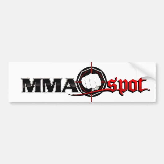 MMA Spot Bumpersticker - Wit (Voorkant)