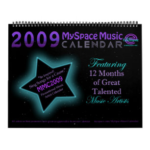 MMC 2009 MYSPACE MUZIEK CALENDAR - Origineel Voorz Kalender