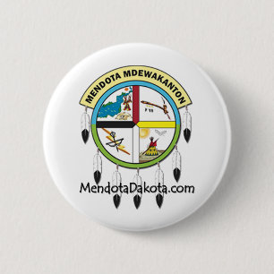 MMDC Mendota Dakota Logo en Webs Ronde Button 5,7 Cm