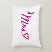 "Mme <3" en Coussin d'accentuation du ruban rose f (Devant(Vertical))