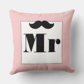 Mme Bride Peachy Coussin des lèvres roses Flore et (Verso)