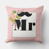 Mme Bride Peachy Coussin des lèvres roses Flore et (Recto)