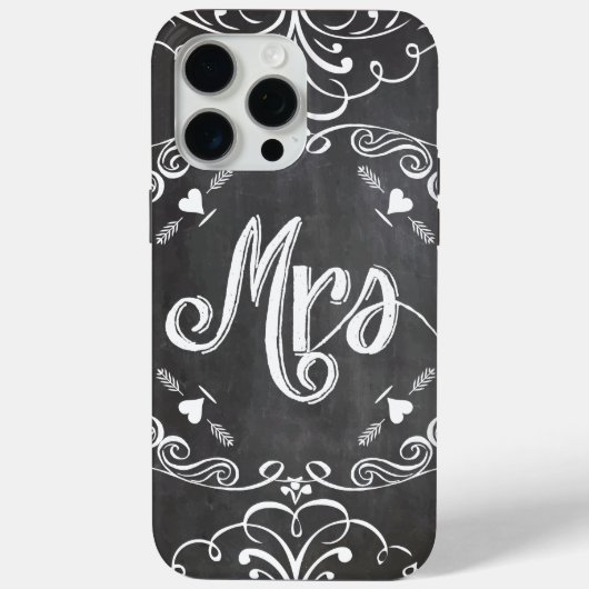 Mme Chalkboard iPhone5 Coque (Verso)