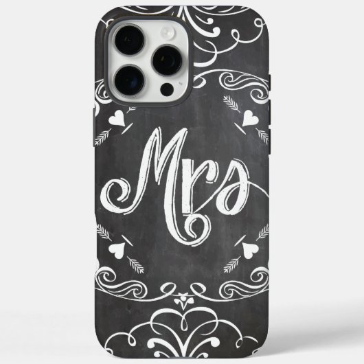 Mme Chalkboard iPhone5 Coque (Verso)