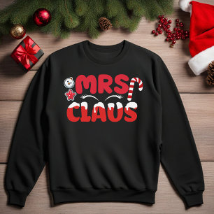 Mme Claus Melting Sweatshirt de Noël de neige