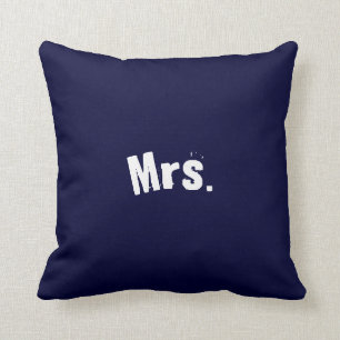 Mme coussin d'accent de bleu marine