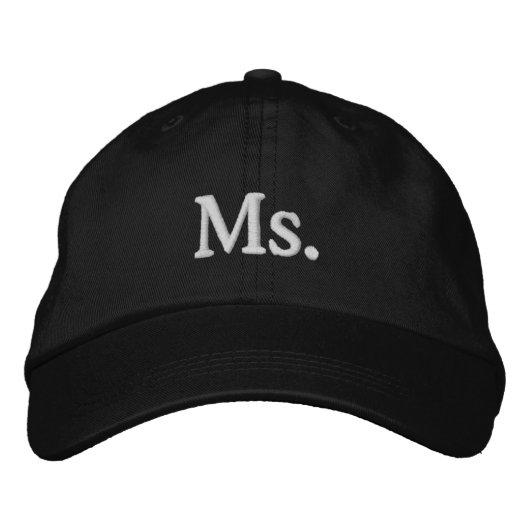 Mme Embroder Black Casquette de baseball Casquette (Devant)