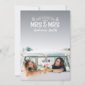 Mme et Mme mariage de Noël faire-part (Devant)