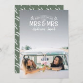 Mme et Mme mariage de Noël faire-part (Devant / Derrière)