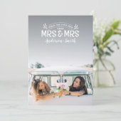 Mme et Mme mariage de Noël faire-part (Debout devant)